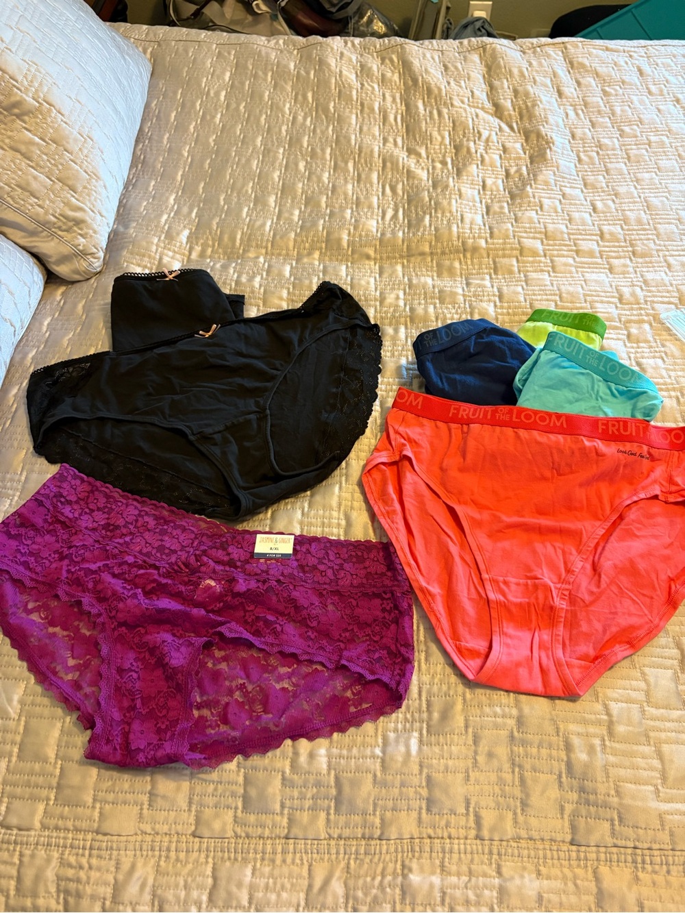 Lot of 8 - Size 8 Hi-Cut Panties NWOT Fruit of the Loom/Cacique/Jas & Ginger